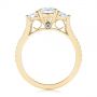 18k Yellow Gold 18k Yellow Gold Three Stone Filigree Peekaboo Diamond Engagement Ring - Front View -  105208 - Thumbnail