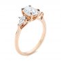 18k Rose Gold 18k Rose Gold Three Stone Kite Diamond Engagement Ring - Three-Quarter View -  105848 - Thumbnail