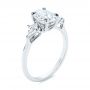 14k White Gold 14k White Gold Three Stone Kite Diamond Engagement Ring - Three-Quarter View -  105848 - Thumbnail