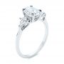 18k White Gold 18k White Gold Three Stone Kite Diamond Engagement Ring - Three-Quarter View -  105848 - Thumbnail