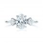  Platinum Platinum Three Stone Kite Diamond Engagement Ring - Top View -  105848 - Thumbnail
