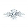 18k White Gold 18k White Gold Three Stone Kite Diamond Engagement Ring - Top View -  105848 - Thumbnail