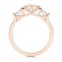 18k Rose Gold 18k Rose Gold Three Stone Marquise Diamond Engagement Ring - Front View -  106658 - Thumbnail