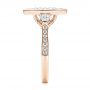 18k Rose Gold 18k Rose Gold Three Stone Marquise Diamond Engagement Ring - Side View -  106658 - Thumbnail