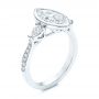 18k White Gold 18k White Gold Three Stone Marquise Diamond Engagement Ring - Three-Quarter View -  106658 - Thumbnail