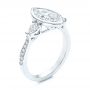 14k White Gold 14k White Gold Three Stone Marquise Diamond Engagement Ring - Three-Quarter View -  106658 - Thumbnail