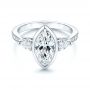 14k White Gold 14k White Gold Three Stone Marquise Diamond Engagement Ring - Flat View -  106658 - Thumbnail