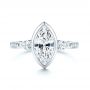  Platinum Platinum Three Stone Marquise Diamond Engagement Ring - Top View -  106658 - Thumbnail