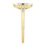 18k Yellow Gold 18k Yellow Gold Three Stone Marquise And Tapered Baguette Diamond Engagement Ring - Side View -  107617 - Thumbnail