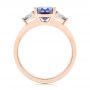 18k Rose Gold 18k Rose Gold Three Stone Mokume Engagement Ring - Front View -  107215 - Thumbnail