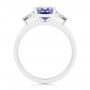 18k White Gold 18k White Gold Three Stone Mokume Engagement Ring - Front View -  107215 - Thumbnail
