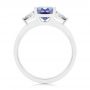 14k White Gold 14k White Gold Three Stone Mokume Engagement Ring - Front View -  107215 - Thumbnail