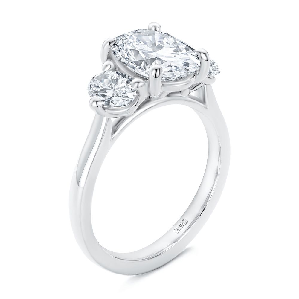 Three Stone Oval Diamond Engagement Ring - reference design