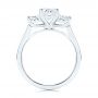 18k White Gold 18k White Gold Three Stone Oval Diamond Engagement Ring - Front View -  106436 - Thumbnail