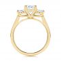 18k Yellow Gold 18k Yellow Gold Three Stone Oval Diamond Engagement Ring - Front View -  106436 - Thumbnail