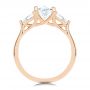 18k Rose Gold 18k Rose Gold Three Stone Oval Engagement Ring With Pear Shape Accents - Front View -  107435 - Thumbnail
