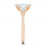14k Rose Gold 14k Rose Gold Three Stone Oval Engagement Ring With Pear Shape Accents - Side View -  107435 - Thumbnail