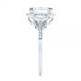  Platinum Platinum Three-stone Oval And Half Moon Diamond Engagement Ring - Side View -  105118 - Thumbnail