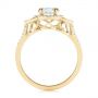14k Yellow Gold 14k Yellow Gold Three-stone Oval And Half Moon Diamond Engagement Ring - Front View -  105118 - Thumbnail
