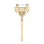 18k Yellow Gold 18k Yellow Gold Three-stone Oval And Half Moon Diamond Engagement Ring - Side View -  105118 - Thumbnail