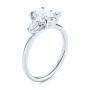  Platinum Platinum Three Stone Oval And Pear Diamond Engagement Ring - Three-Quarter View -  105122 - Thumbnail