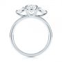  Platinum Platinum Three Stone Oval And Pear Diamond Engagement Ring - Front View -  105122 - Thumbnail