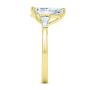 14k Yellow Gold 14k Yellow Gold Three Stone Pear And Tapered Baguette Diamond Engagement Ring - Side View -  107807 - Thumbnail