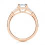 18k Rose Gold 18k Rose Gold Three Stone Tapered Baguette Diamond Engagement Ring - Front View -  105742 - Thumbnail