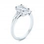  Platinum Three Stone Tapered Baguette Diamond Engagement Ring - Three-Quarter View -  105742 - Thumbnail