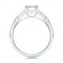  Platinum Three Stone Tapered Baguette Diamond Engagement Ring - Front View -  105742 - Thumbnail
