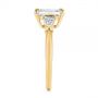 14k Yellow Gold 14k Yellow Gold Three Stone Tapered Baguette Diamond Engagement Ring - Side View -  105742 - Thumbnail