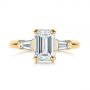 14k Yellow Gold 14k Yellow Gold Three Stone Tapered Baguette Diamond Engagement Ring - Top View -  105742 - Thumbnail