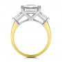 14k Yellow Gold Three Stone Tapered Baguette Engagement Ring - Front View -  107806 - Thumbnail