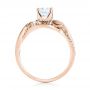 14k Rose Gold And 18K Gold 14k Rose Gold And 18K Gold Three-stone Two-tone Diamond Engagement Ring - Front View -  103105 - Thumbnail