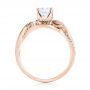 14k Rose Gold And 14K Gold 14k Rose Gold And 14K Gold Three-stone Two-tone Diamond Engagement Ring - Front View -  103105 - Thumbnail