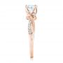 14k Rose Gold And 18K Gold 14k Rose Gold And 18K Gold Three-stone Two-tone Diamond Engagement Ring - Side View -  103105 - Thumbnail