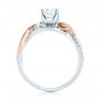 14k White Gold And 18K Gold 14k White Gold And 18K Gold Three-stone Two-tone Diamond Engagement Ring - Front View -  103105 - Thumbnail