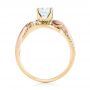 14k Yellow Gold And 14K Gold 14k Yellow Gold And 14K Gold Three-stone Two-tone Diamond Engagement Ring - Front View -  103105 - Thumbnail