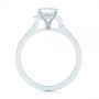 18k White Gold Three-stone Baguette Diamond Engagement Ring - Front View -  105072 - Thumbnail