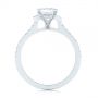 14k White Gold 14k White Gold Three-stone Baguette Diamond Engagement Ring - Front View -  105072 - Thumbnail