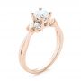 18k Rose Gold 18k Rose Gold Three-stone Diamond Engagement Ring - Three-Quarter View -  103100 - Thumbnail