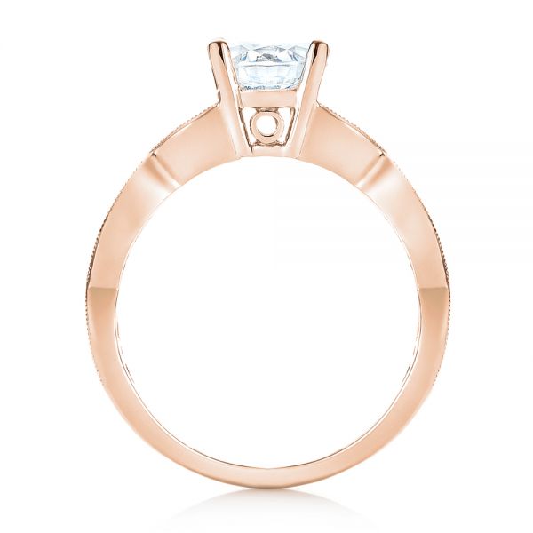 14k Rose Gold 14k Rose Gold Three-stone Diamond Engagement Ring - Front View -  103064