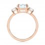 18k Rose Gold 18k Rose Gold Three-stone Diamond Engagement Ring - Front View -  104169 - Thumbnail