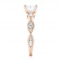 18k Rose Gold 18k Rose Gold Three-stone Diamond Engagement Ring - Side View -  103064 - Thumbnail