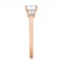 14k Rose Gold 14k Rose Gold Three-stone Diamond Engagement Ring - Side View -  103898 - Thumbnail