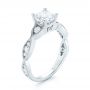 18k White Gold Three-stone Diamond Engagement Ring - Three-Quarter View -  103064 - Thumbnail