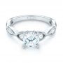  Platinum Platinum Three-stone Diamond Engagement Ring - Flat View -  103064 - Thumbnail