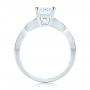 18k White Gold Three-stone Diamond Engagement Ring - Front View -  103064 - Thumbnail