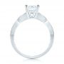 18k White Gold Three-stone Diamond Engagement Ring - Front View -  103064 - Thumbnail