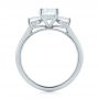 18k White Gold Three-stone Diamond Engagement Ring - Front View -  103898 - Thumbnail